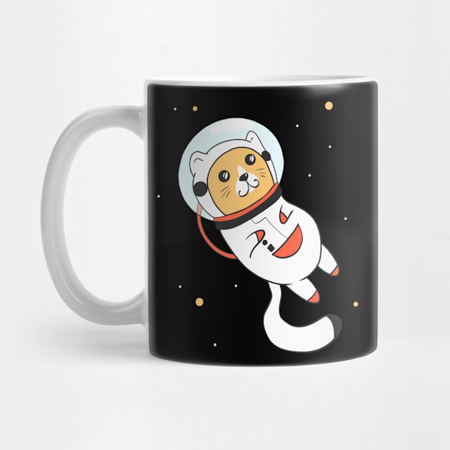 Space Cat Kawaii Astronaut Kitty by Foxxy Merch